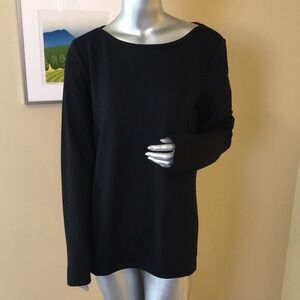 BANANA REPUBLIC | French Terry Boat Neck Long Sleeve Top